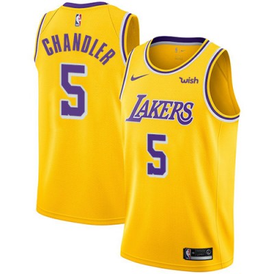 Nike Los Angeles Lakers #5 Tyson Chandler Gold NBA Swingman Icon Edition Jersey Men's